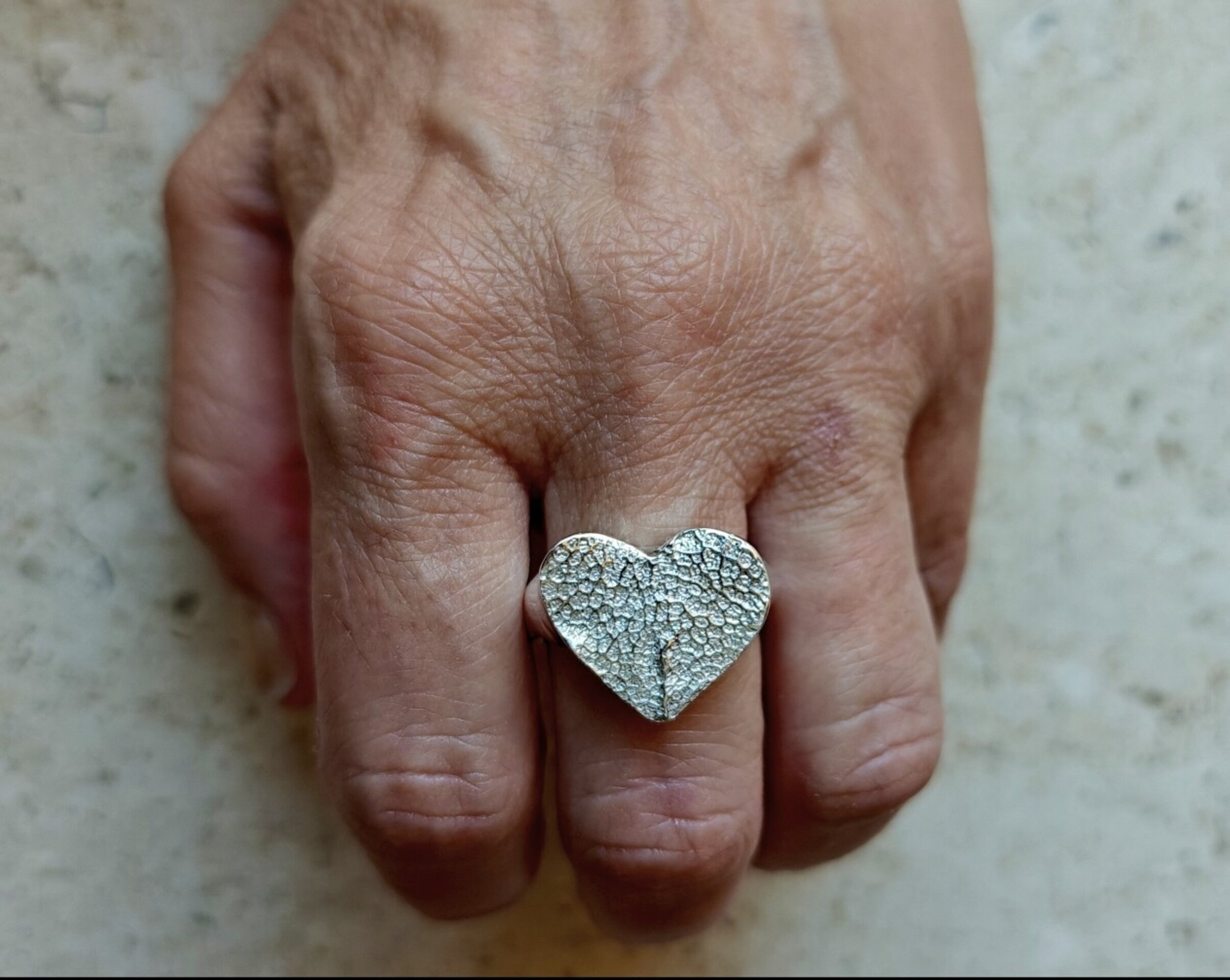 Anillo Corazón Huella - 1