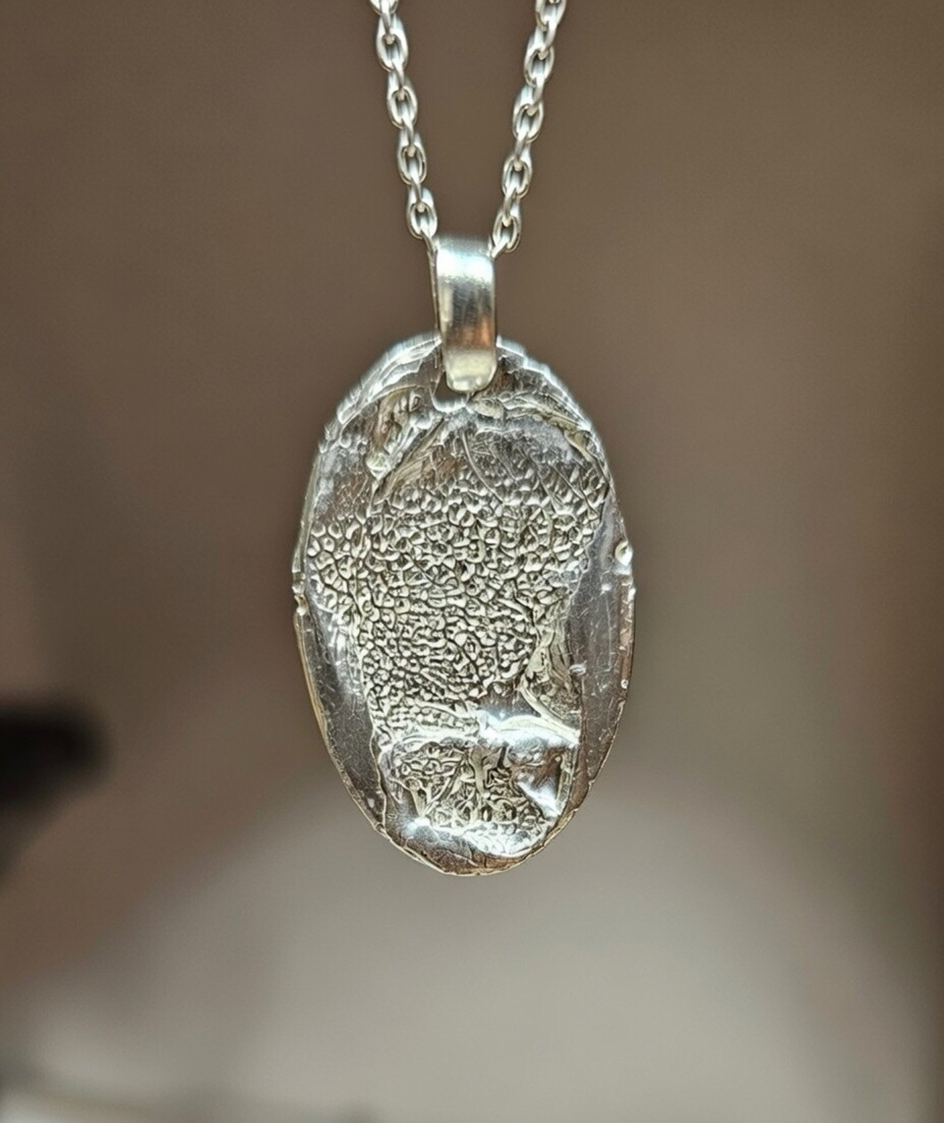 Collar con huella personalizada en plata | Joya única con significado - 3