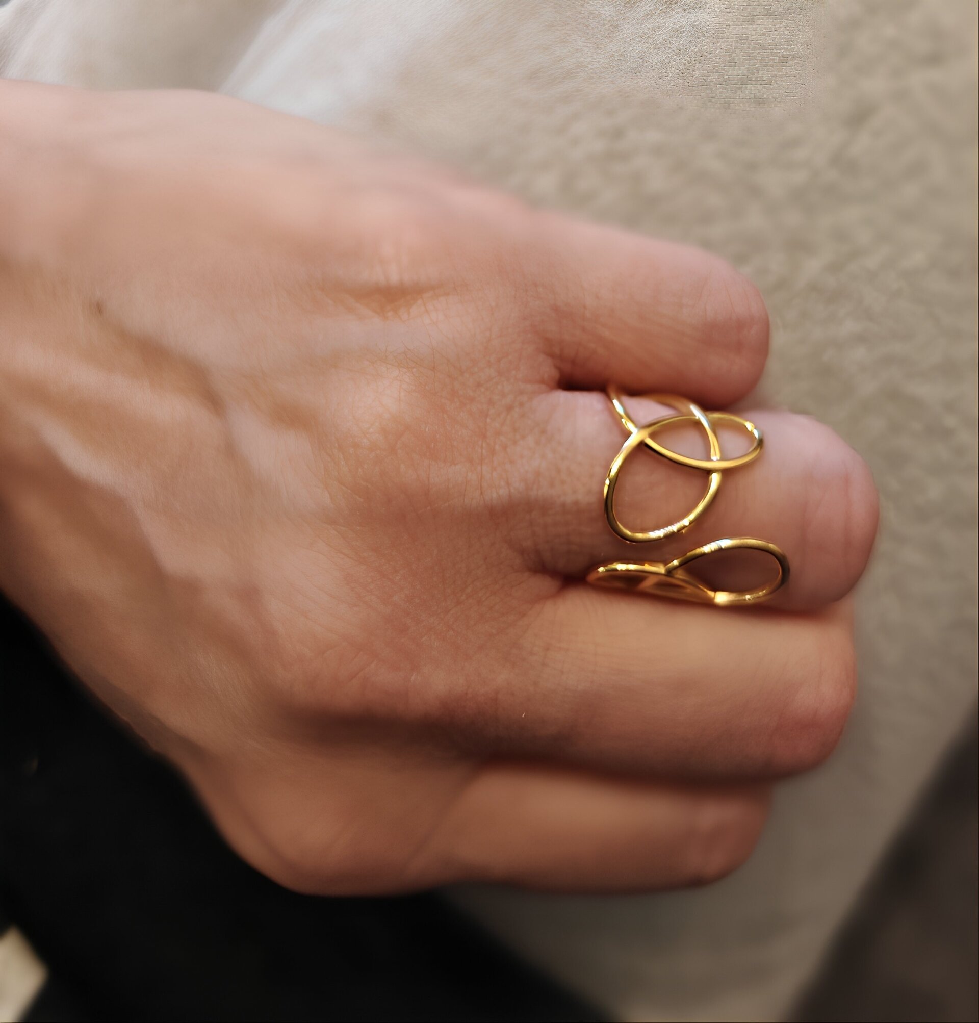Anillo Zen dorado - 2