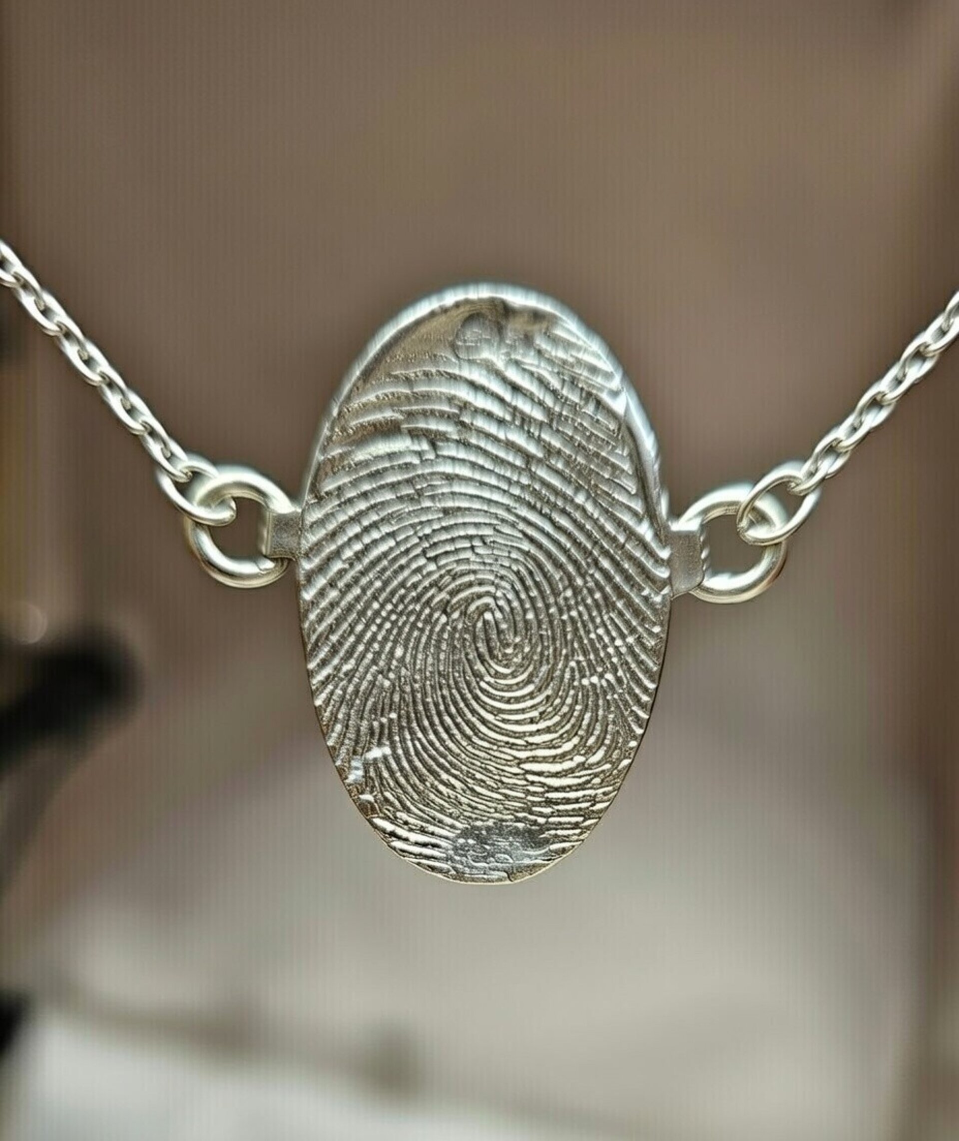 Pulsera con huella personalizada en plata | Joya única hecha a mano - 2